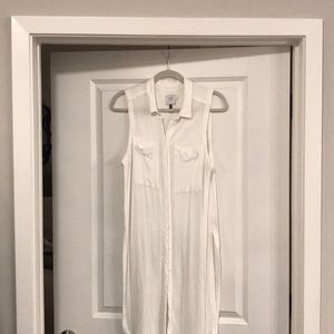 Anthropologie (HD) // White Sleeveless Tunic, L